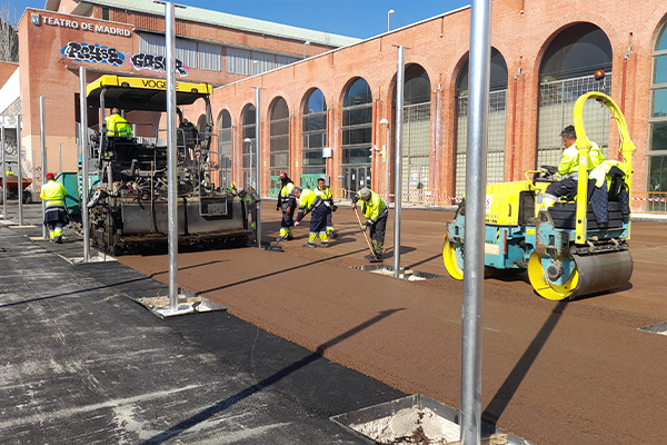 Áridos de Melo develops a pigmented asphalt in the urban park La Vaguada (Madrid)